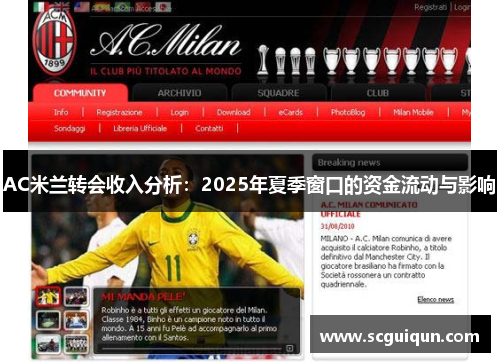 AC米兰转会收入分析：2025年夏季窗口的资金流动与影响